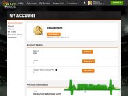 DraftKings My Account Screenshot